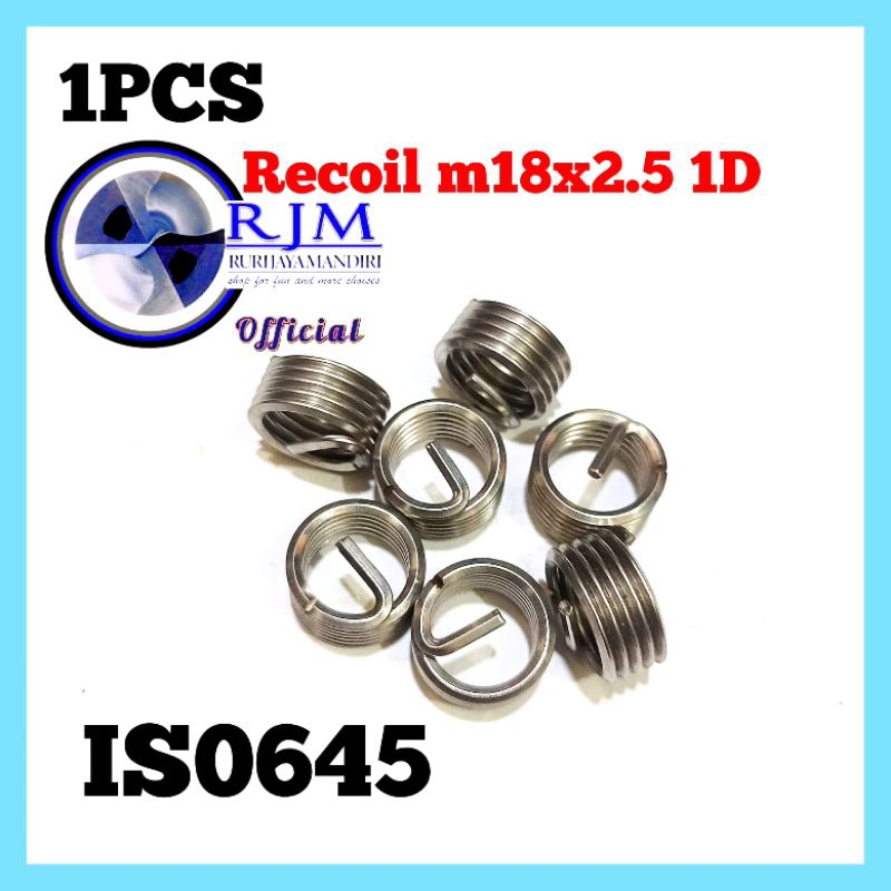 1pcs recoil m18x2.5 1D helicoil recoil thread repair bukan m6x1.0 bukan m10x1.0