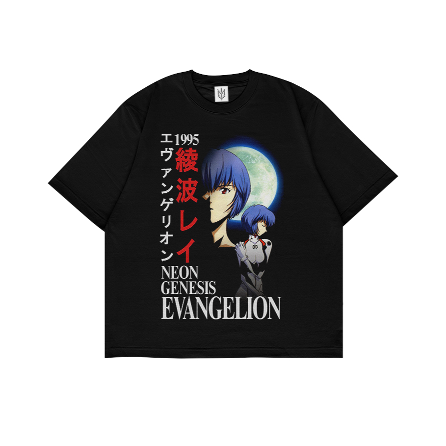 KAOS BAJU NEON GENESIS EVANGELION 1995 | T-SHIRT OVERSIZE HITAM STYLE Y2K VINTAGE BOOTLEG GRUNGE | P
