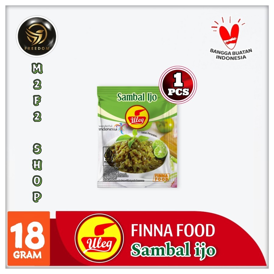 

Finna Food Uleg Sambal Ijo Sachet - 18 gr (Kemasan Satuan)