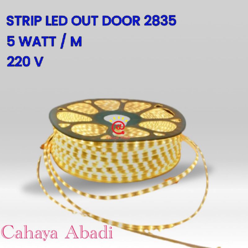 Lampu Strip LED Outdoor 2835 52 LED Meteran / Lampu Selang LED Strip 2835 52L per Meter