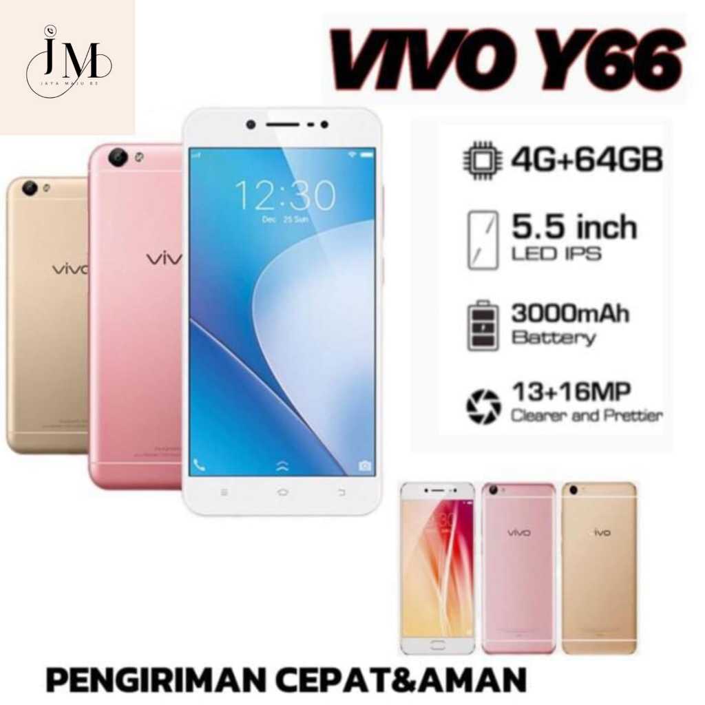 HANDPHONE VIVO Y66 RAM 4/64 GB TERMURAH DI SHOPEE GARANSI 12 BULAN