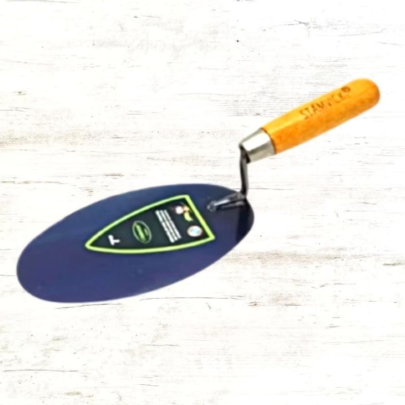 Sendok Semen bulat 6" Gagang Kayu STAMVICK / Sekop Kecil / Centong Semen