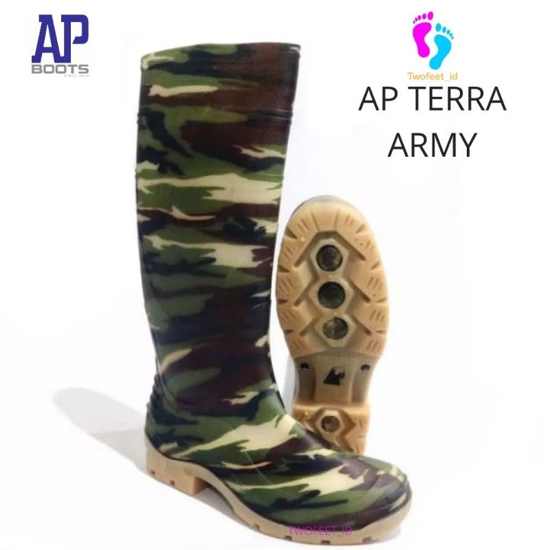 AP BOOTS TERRA ARMY / SEPATU BOOTS SAFETY KARET ARMY