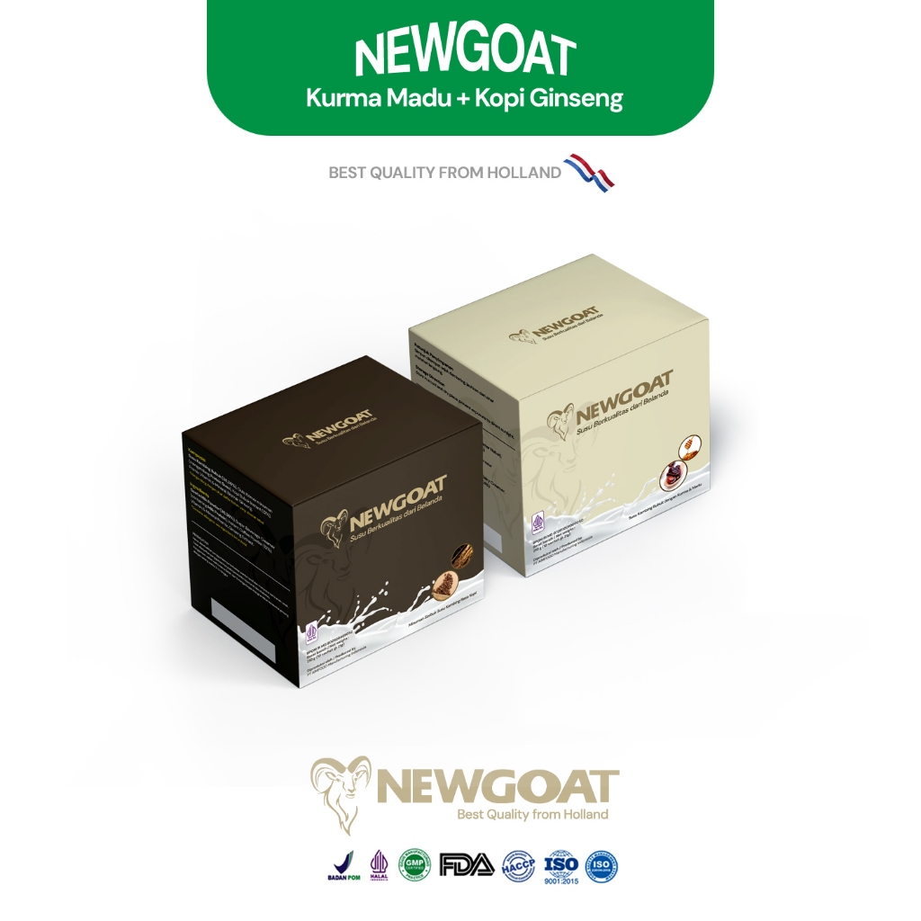 

Newgoat Susu Kambing Varian Kurma Madu & Kopi Ginseng - Kemasan Baru