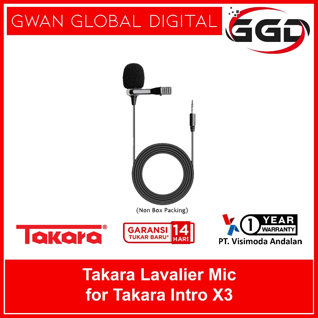 Takara Lavalier Microphone External for Takara INTRO X3 Wireless Mic Microphone