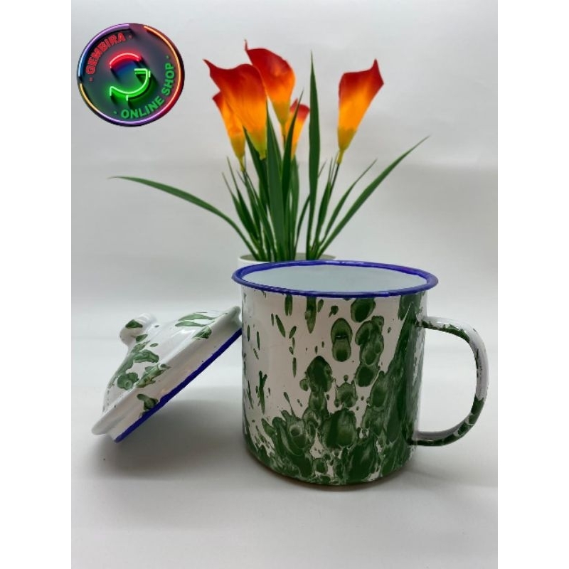 mug enamel lurik/mug jadul/mug blirik 8