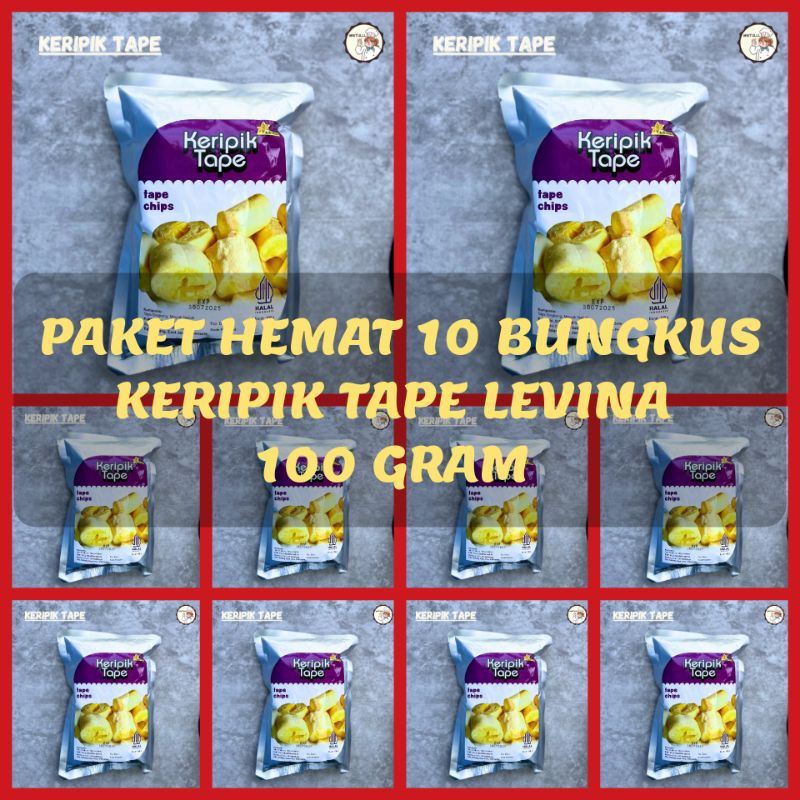 

[PAKET HEMAT] 10 BUNGKUS CAMILAN KERIPIK BUAH OVEN TAPE CHIPS LEVINA 100 GRAM OLEH-OLEH MALANG