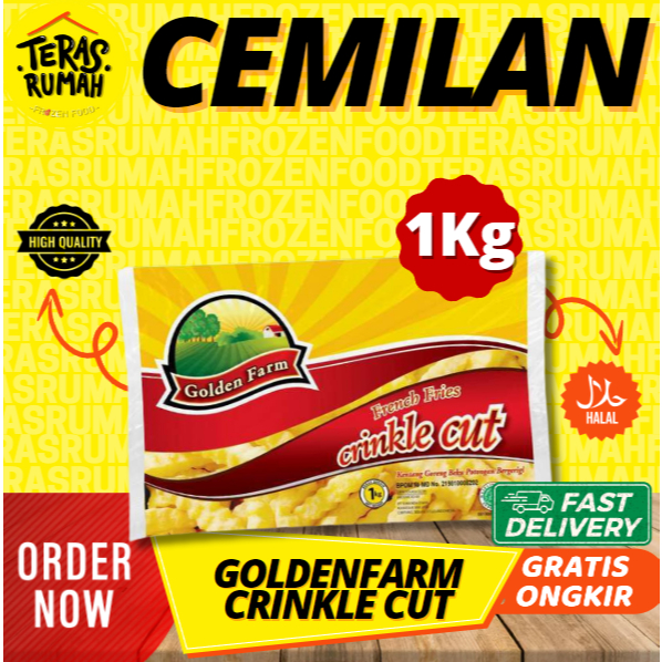 

GOLDEN FARM - KENTANG GORENG CRINKLE CUT BERGERIGI 1kg