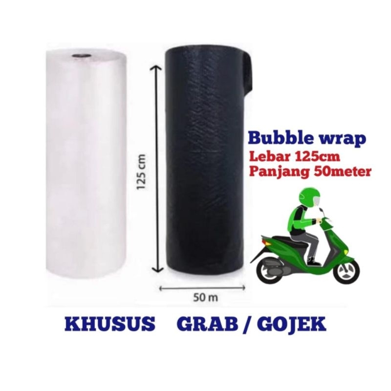 

Bubble wrap hitam bening 125cm x 50meter