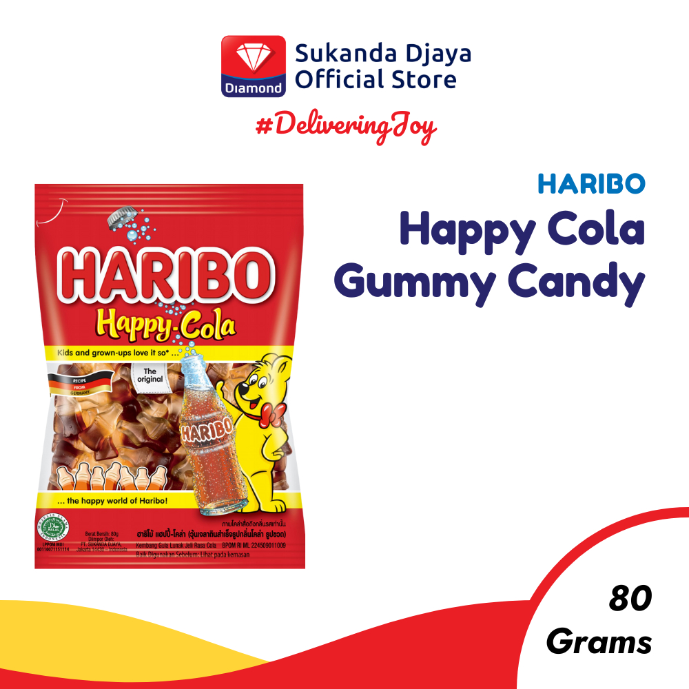 

Haribo Happy Cola Gummy Candy Permen 80 Gr