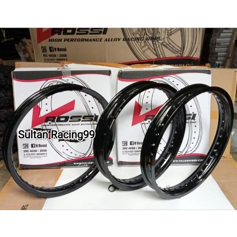 Velg Rossi WM Ring 17 x 140 160 185 215 Hitam glossy silver biru gold
