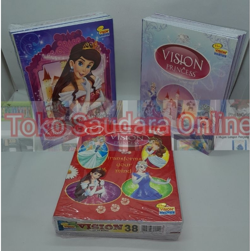 

Paket Murah Buku Tulis Vision 38 Lembar Gambar Animasi /Pack Isi 10 Buku