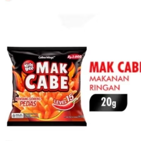 

KRIS BEE MAK CABE KETANG GORENG PEDAS LEVEL 15 20 GR X 10 BKS