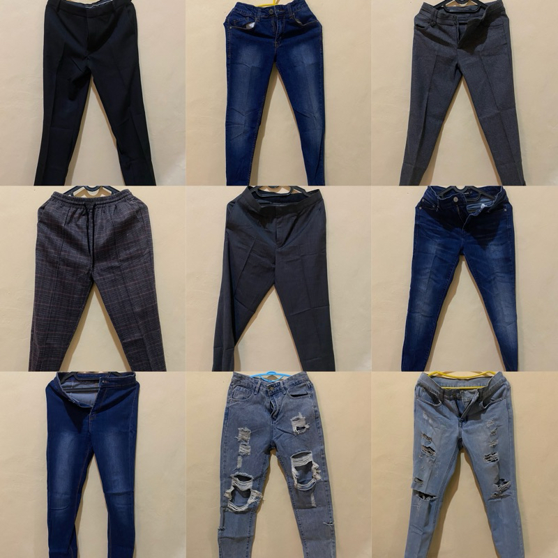 Preloved Celana Panjang Wanita / Denim / Celana Kerja / Korean Style