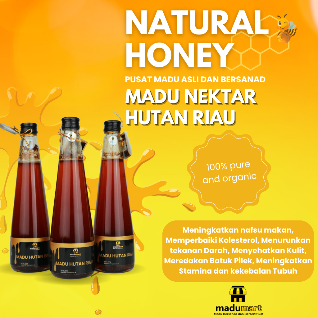 

Madu Asli Nektar Hutan Riau MaduMart 100% Alami Raw Honey Bantu Meningkatkan Stamina Dan Kekebalan Tubuh