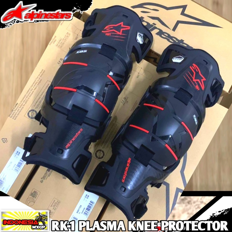 ALPINESTARS RK-1 PLASMA - KNEE BRACE GUARD PROTECTOR - DEKER LUTUT KAKI MOTOCROSS ORIGINAL - S/M - L