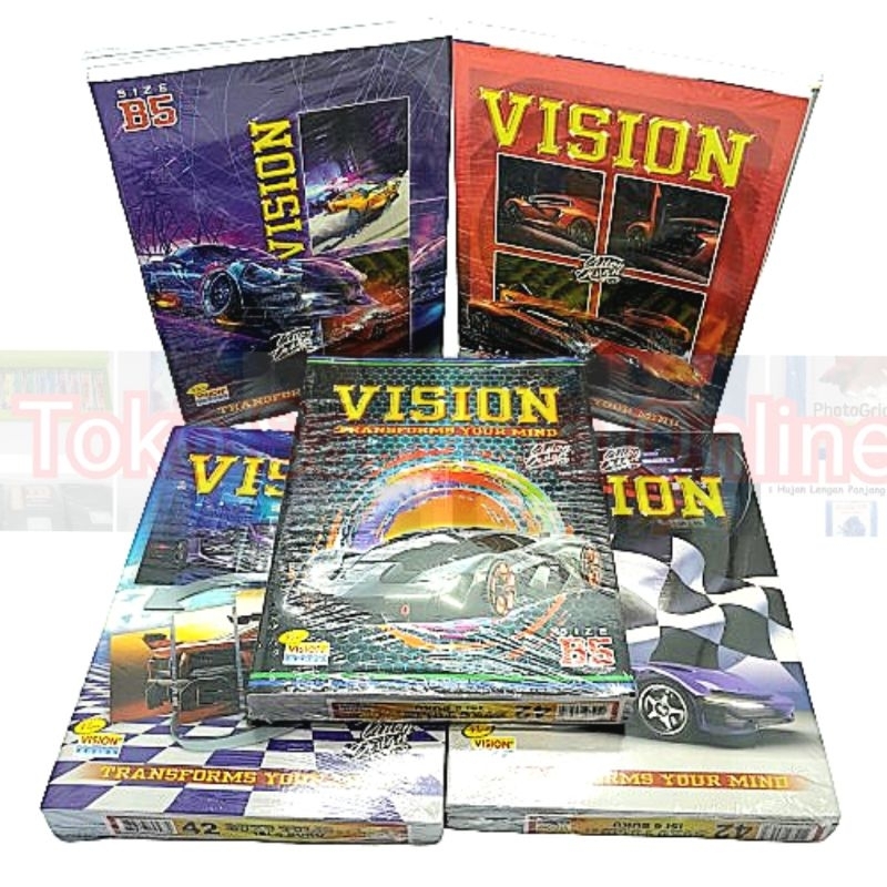

3 Pak Buku Tulis Vision 42 Lembar Ukuran B5 Boxy Panjang Besar Buku Tulis Boxy Campus Isi 6 Buku