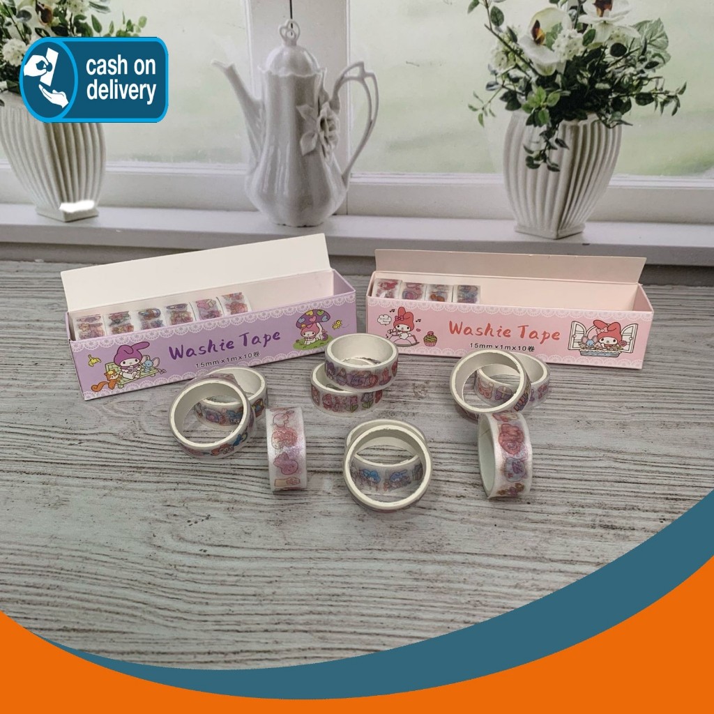 

WASHITAPE 1 SET 10 ROLL SANRIO SZ-151 V2 SS-1282 SOLATIP KERTAS WASHI TAPE STIKER DECO TERMURAH COD ORIGINAL BAGUS LUCU IMUT KADO UNIK BAGUS ALAT TULIS KANTOR SEKOLAH