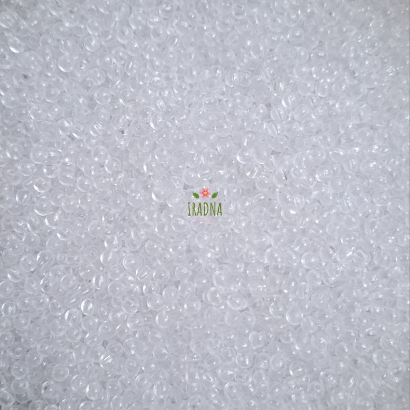 20gr Manik Mote Bening Bulat Clear Transparan 4mm