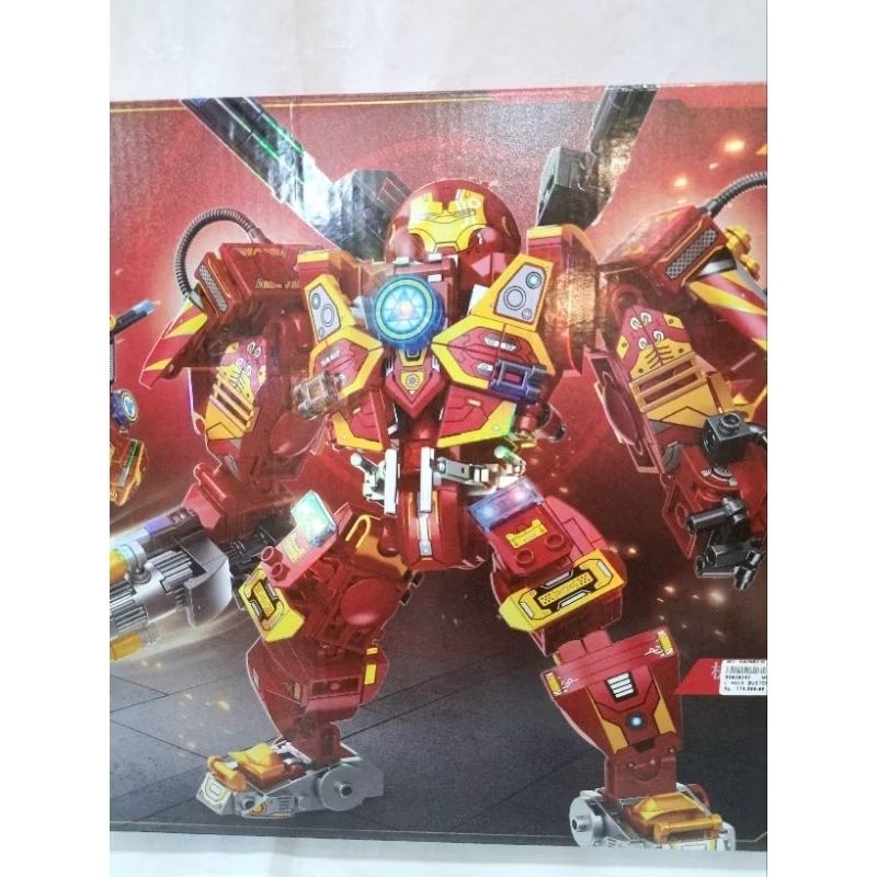 mainan edukasi anak melatih fokus konsentrasi dan motorik tangan brick balok susun hulk buster iron 