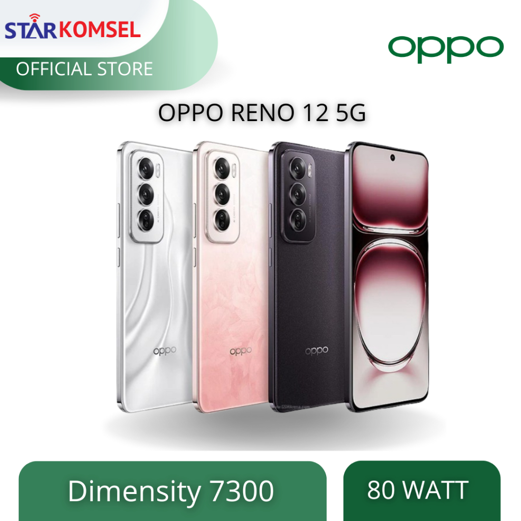 HP OPPO RENO 12 5G 12/256 GARANSI RESMI OPPO INDONESIA