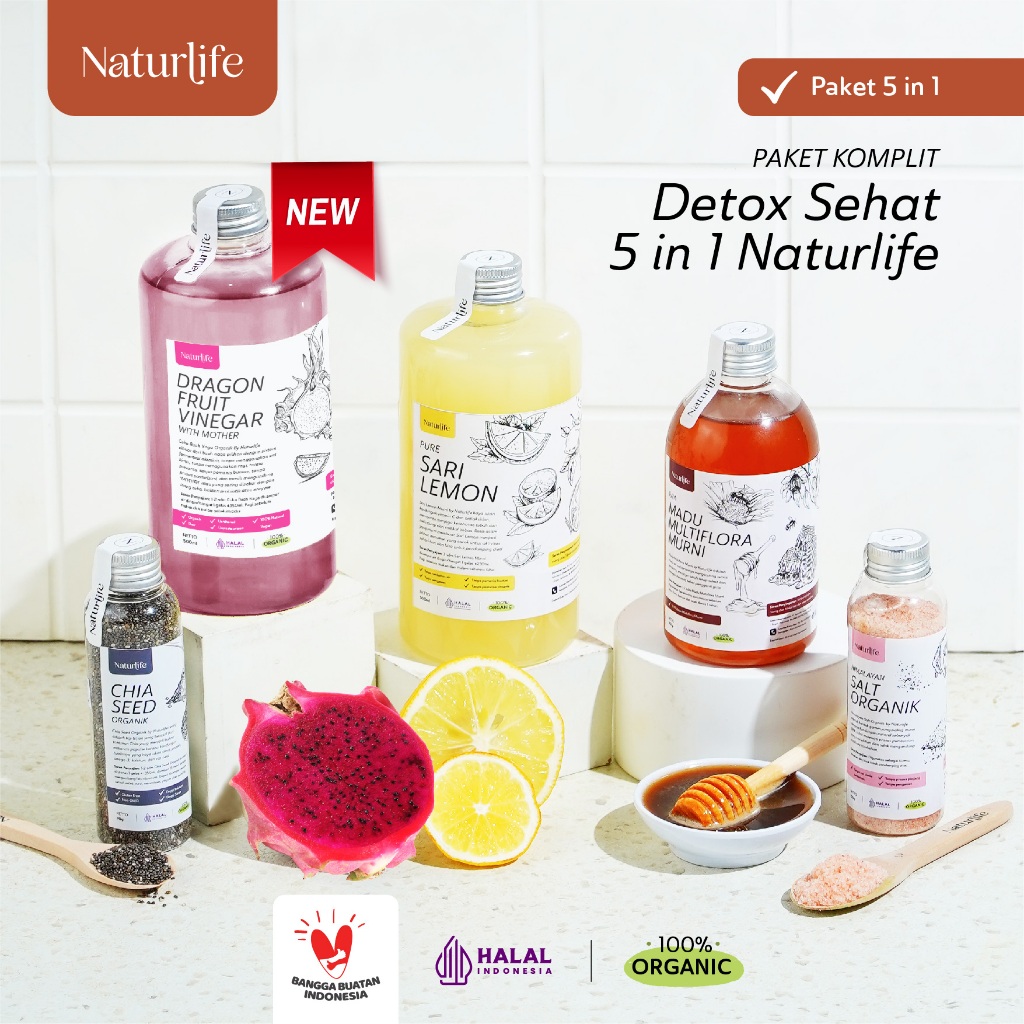 

PAKET SUPER 1 NATURLIFE / CUKA NAGA LEMON MADU HUTAN HIMALAYAN SALT CHIA SEED/ SARI LEMON CALIFORNIA / SARI LEMON PURE / AIR LEMON / DRAGON FRUIT CIDER VINEGAR CUKA SARI DETOX DIET NUTRIFARM / BRAGG DARI BUMI LEMOVITA GEMELI LEMOVITA NUTRILOGY BEORGANIK