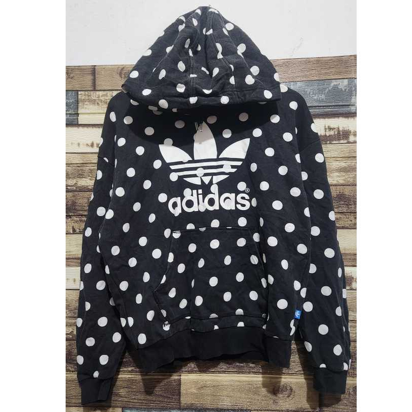 Adidas 3 Foil Logo Polkadot Washed Hoodie Original Women's (Size S-M )