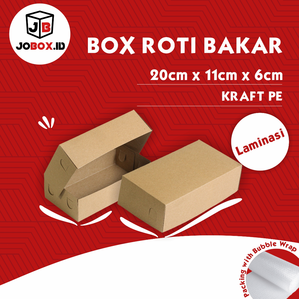 

Box Roti Bakar Kraft FULL LAMINASI 20x11x6 cm / Dus Roti Bakar / Kemasan Roti Bakar / Dus Brownies Kraft / Packing Roti Bakar / Dus Box Roti Bakar Murah