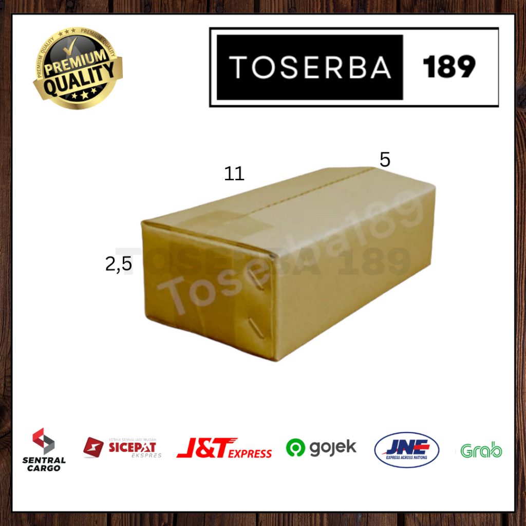 

Kotak kardus box packing uk 11x5x2,5 SHEET POLOS