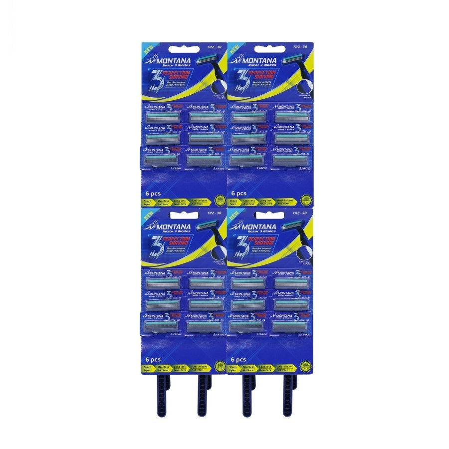 ALAT CUKUR MONTANA RAZOR 3 BLADES ISI 24 PCS