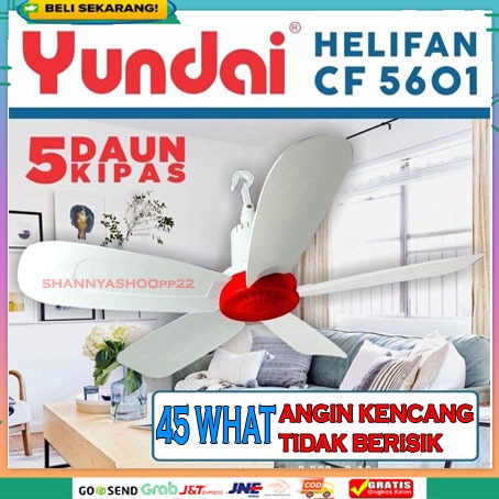KIPAS ANGIN//KIPAS ANGIN GANTUNG HELIFAN MERK YUNDAI 5 BALING DAN 4BALING - TERMURAH DAN TERLARIS