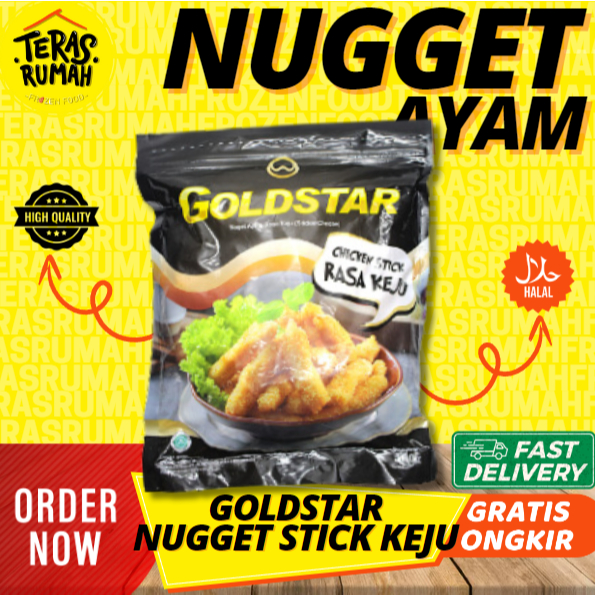 

GOLDSTAR - CHICKEN NUGGET CHEESE STICK NAGET AYAM STICK KEJU 500gr