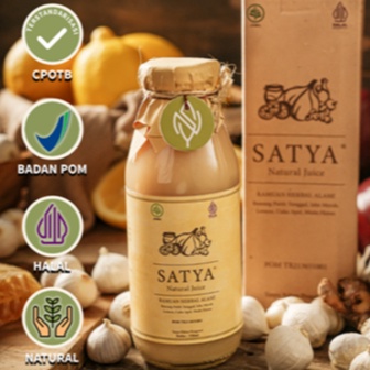 

Mega Max SATYA Jus Bawang Putih Tunggal Jahe Merah Lemon Madu Hutan Cuka Apel BAHAN ALAMI dengan BPOM