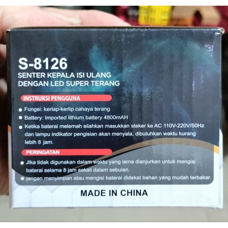 RB Sunpro Senter Kepala Zoom 100 Watt Super Terang - Senter Zoom Fokus