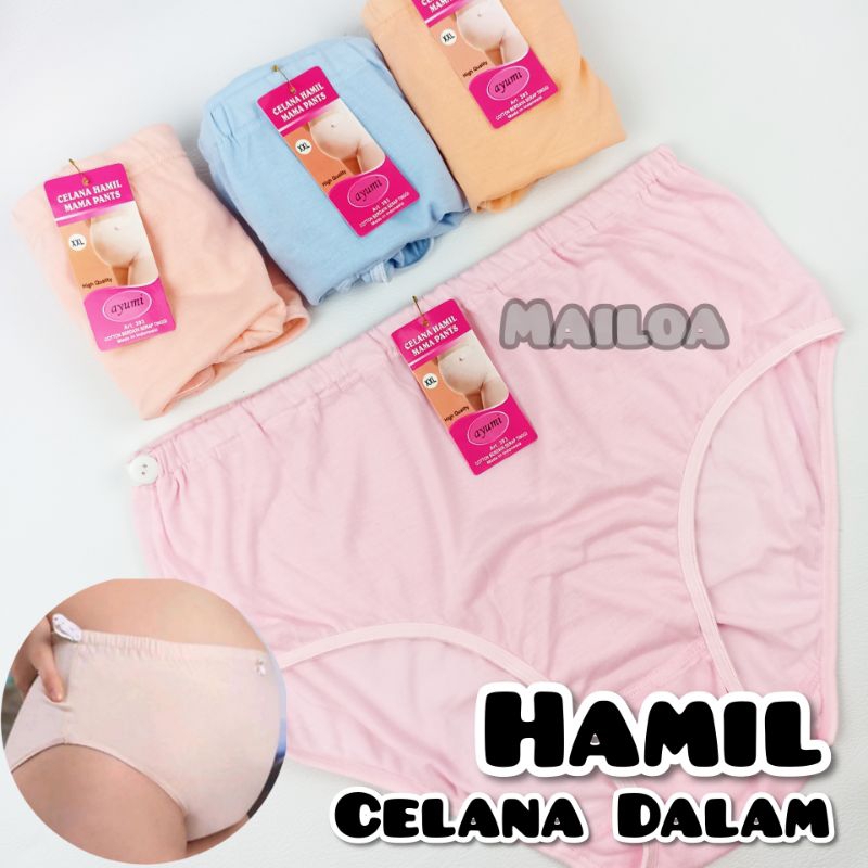 GROSIR - 6 PCS Setengah Lusin CD Celana Dalam Hamil Wanita Maternity AYUMI XXL Allsize Jumbo Besar K