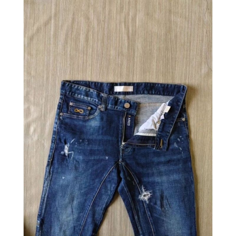 Celana Plac jeans Bikers  original non selvedge