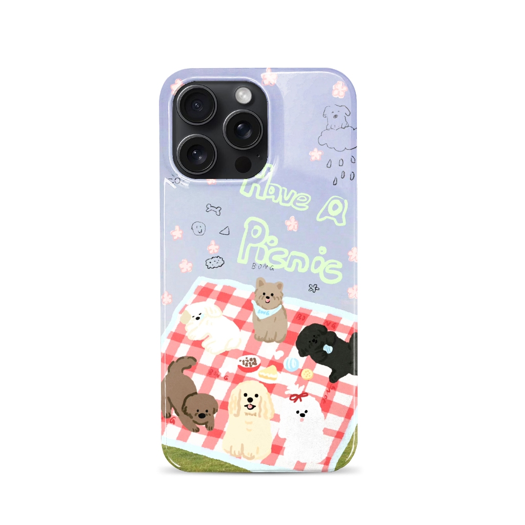 Casing Hardcase Poodle Drawing Cover Premium Case IPhone 7 Plus 8 x xs xr max 11 pro 12 promax 13 14