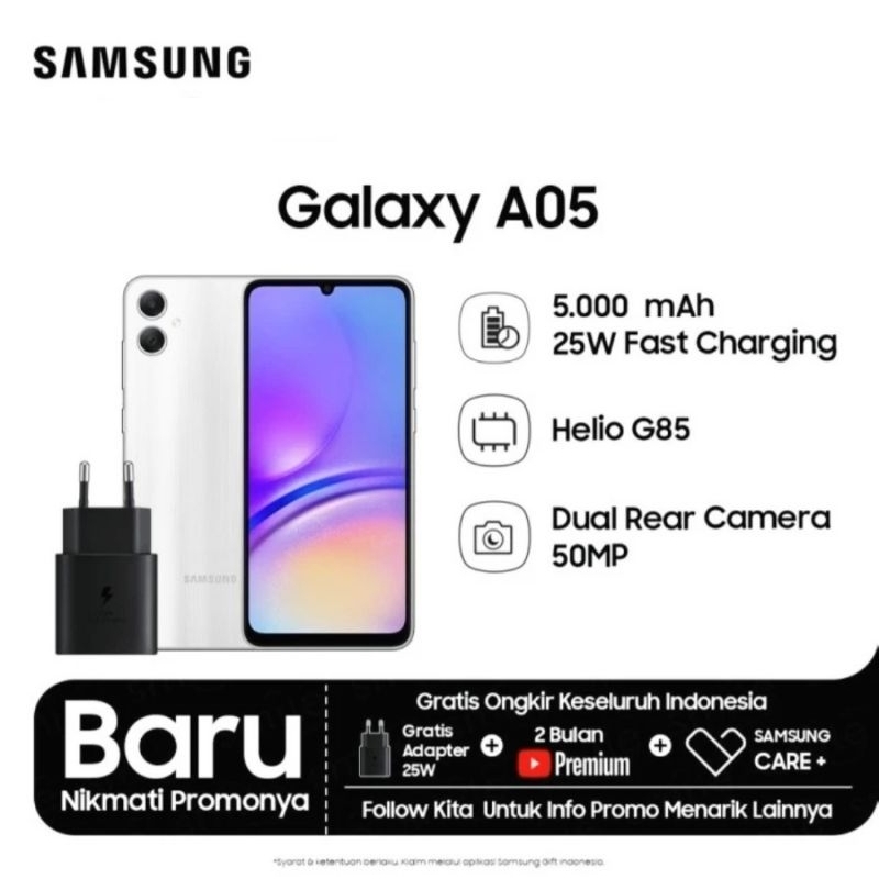Hp Android SAMSUNG GALAXY A05 Ram 6/128 Bergaransi Berkualitas