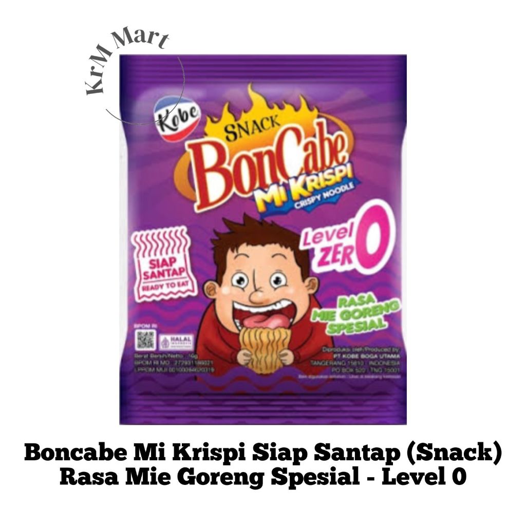 

Boncabe Mi Krispi Level 0 rasa Mie Goreng Spesial 1 bungkus snack