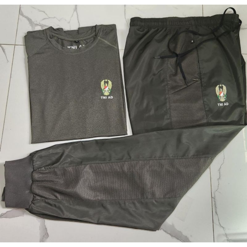 Set Pakaian Olahraga Pria Original JATAH Celana Olahraga Pria Terbaru Celana Training TNI AD