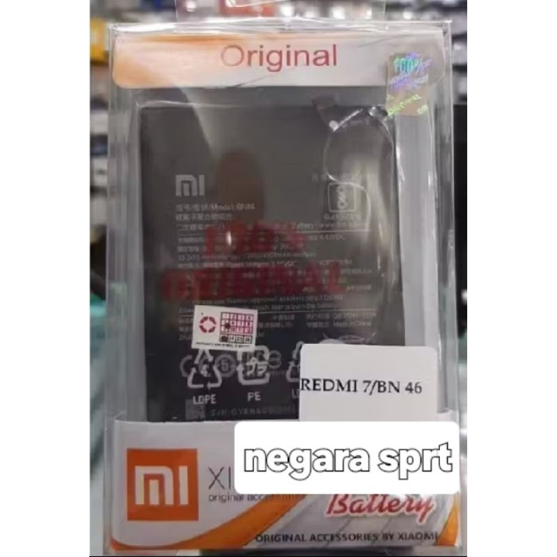 BATRE BATERAI XIAOMI REDMI 7/REDMI NOTE 6/REDMI NOTE 8 BN46 ORIGINAL