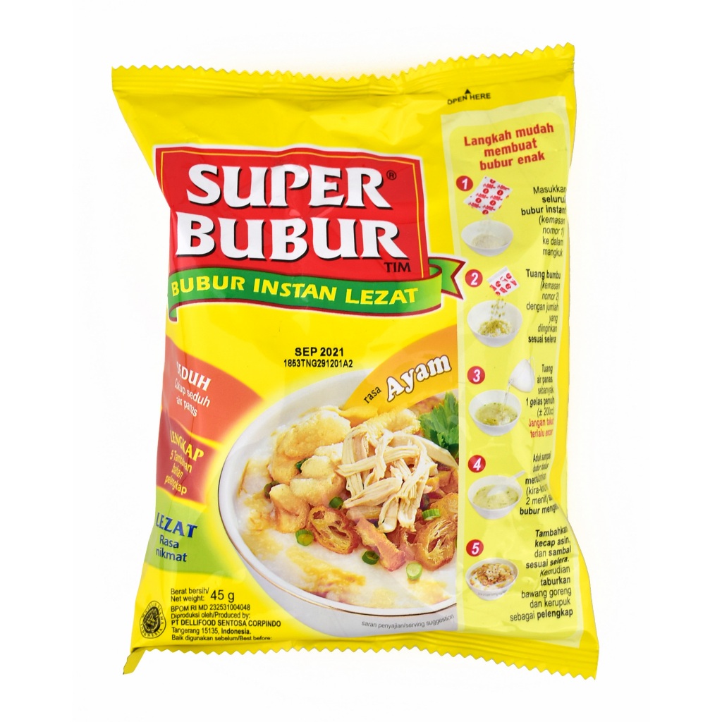 

Super Bubur Rasa Ayam 45gr - Kemasan Plastik