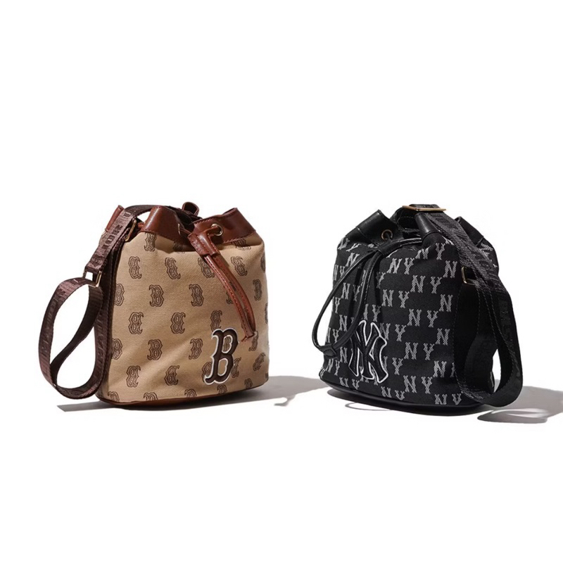 MLB000 classic monogram jacquard bucket bag