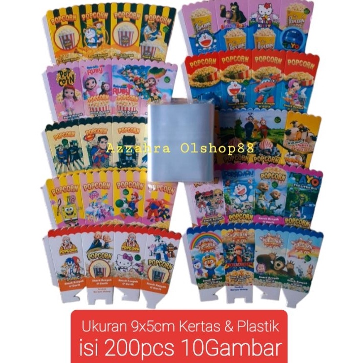 

Belanja Hore kertas popcorn kertas popcorn mini ukuran kertas 9x5 kertas plastik isi 2pcs