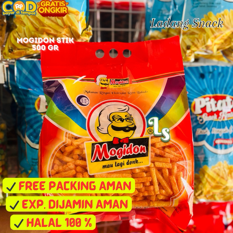 

[PACK] [500 GR] MOGIDON STIK BALADO MOGIDON STIK PEDAS ENAK GURIH ASIN CEMILAN PEKANBARU / MOGIDON STIK PEDAS MURAH / STIK STIK MURAH PEKANBARU / LADANG SNACK PEKANBARU / LADANG SNACK PKU