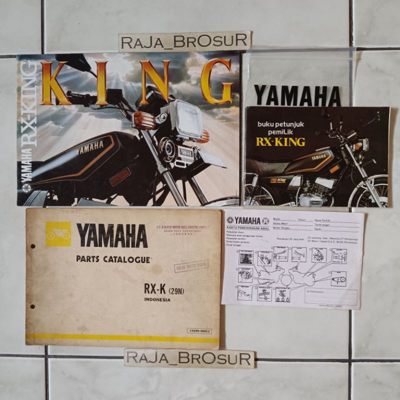 Buku petunjuk pemilik/Parts Catalogue Katalog/Kartu pemeriksaan awal/Manual book + Poster brosur kat