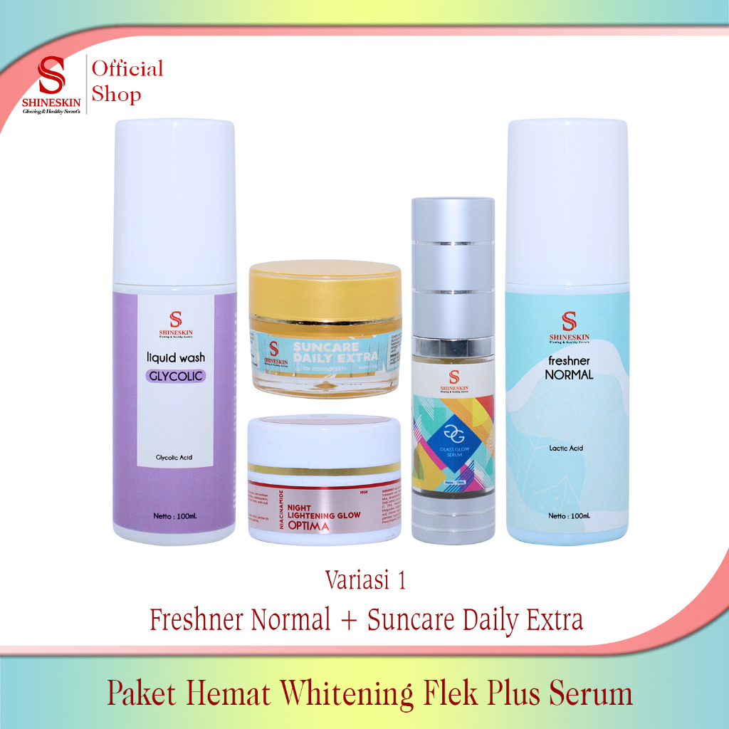 Shineskin paket hemat whitening flek plus serum