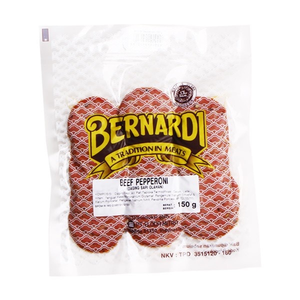 

Bernardi Beef Pepperoni 150 gr | Beef Bulat Toping Pizza