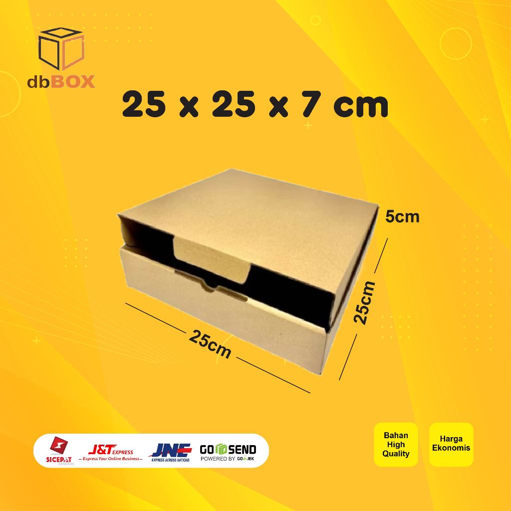 

Kardus 25x25x7 cm | Box Die Cut & Easy Usage | Box Makanan & Baju