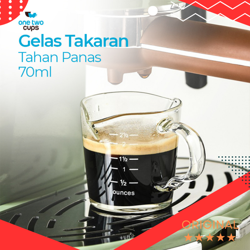 Teko Cangkir Gelas Kopi Takaran Tahan Panas 70ml [COD] BAYAR DITEMPAT ORIGINAL BARU [GROSIR][MURAH]